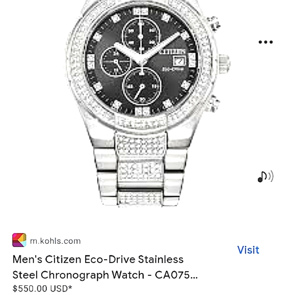 Mens Citizen Eco-Drive Stainless Steel